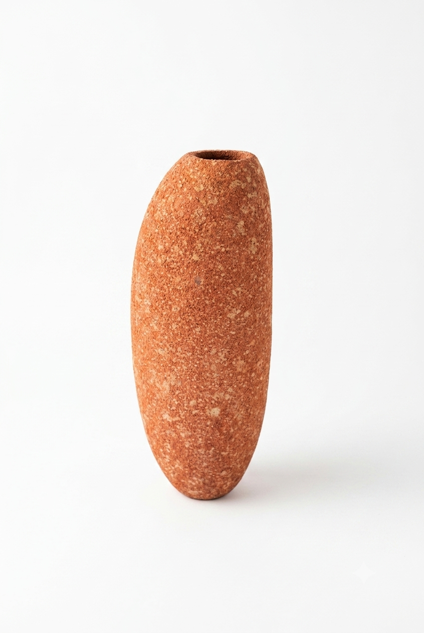 Vaso Organico Liso Terra 07 - Domingos Tótora