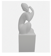Escultura Eva G fosca com Base Alta - BK Arte e Design