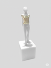 Escultura Bailarina Cubo Dourada - BK Arte e Design