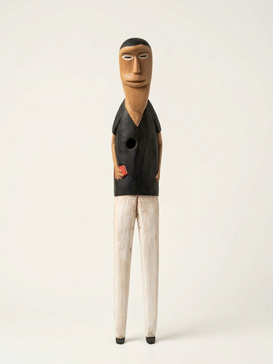 Escultura Homem Camisa Preta  - Aberaldo
