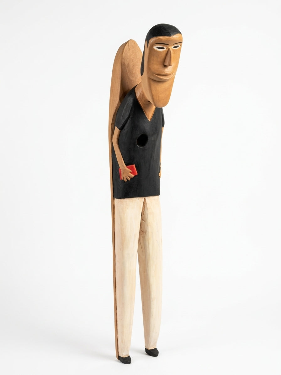 Escultura Homem Camisa Preta  - Aberaldo