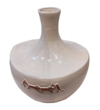 Serra da Capivara - Vaso Machadinha Caca Branco Baixo