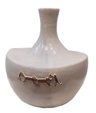 Serra da Capivara - Vaso Machadinha Caca Branco Baixo
