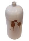 Serra da Capivara - Vaso Oval Beijo Bege Branco