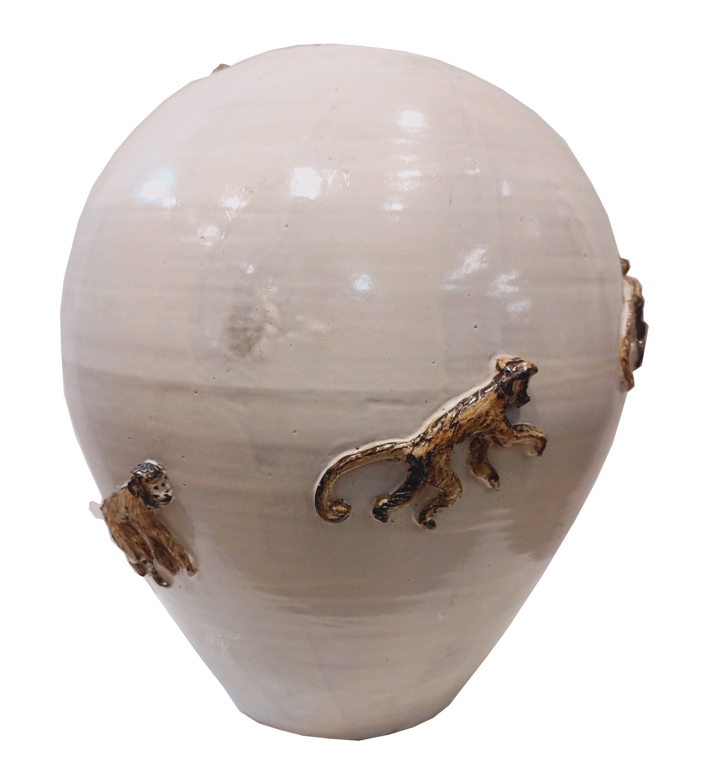Serra da Capivara - Vaso Urina Fauna Com Macaco Branco