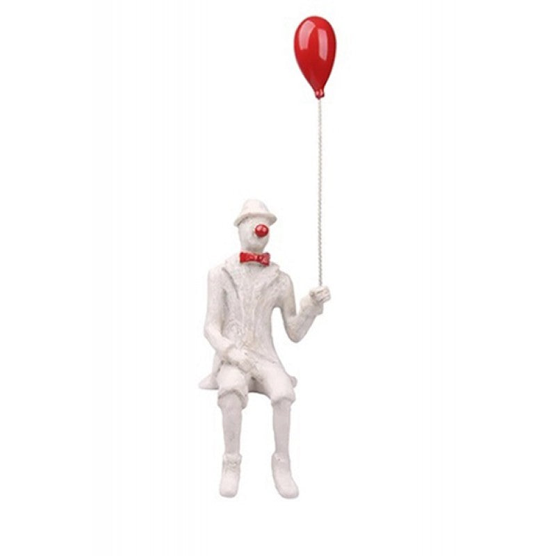 Escultura Palhaço com Balão Vermelho